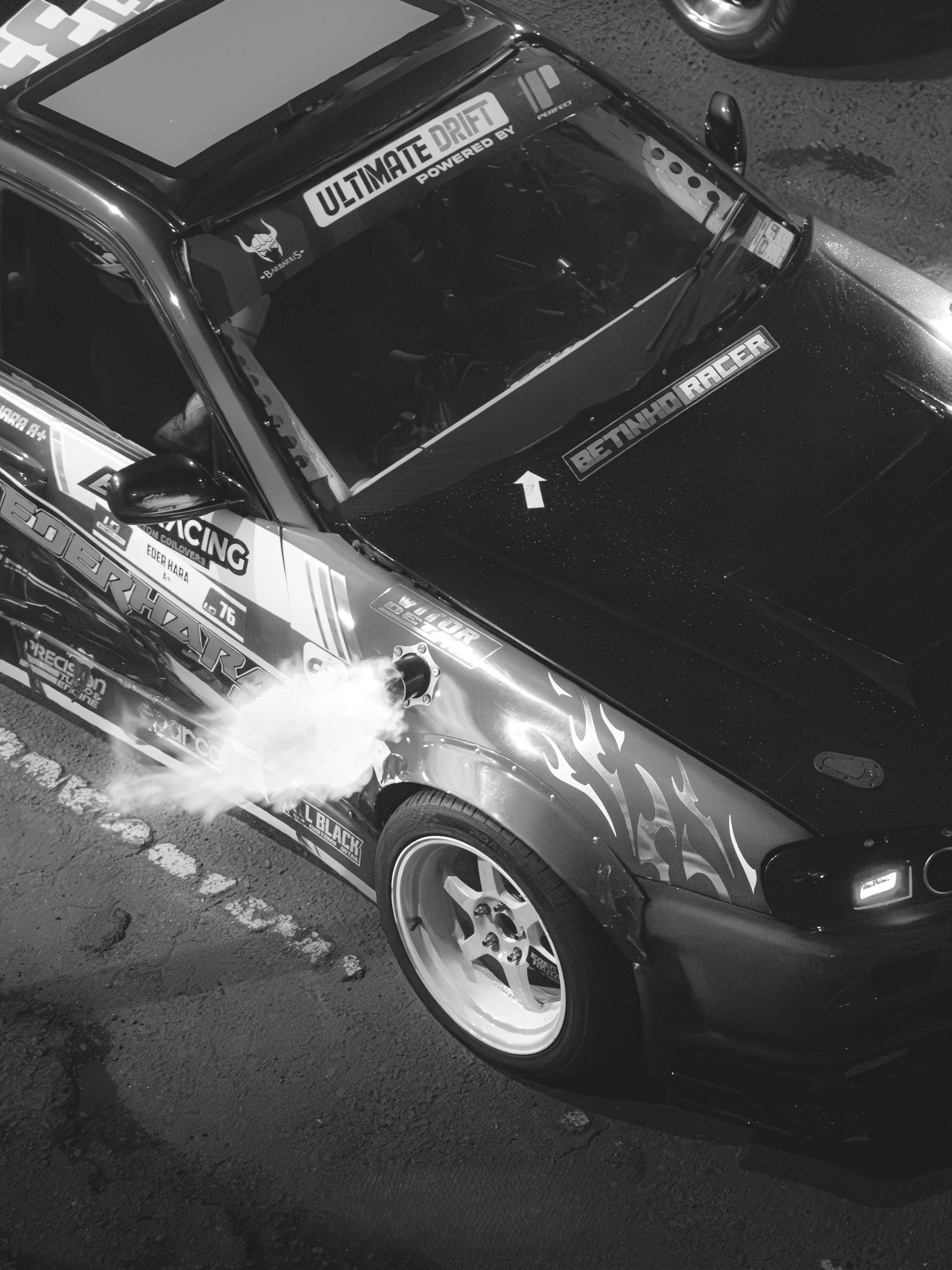 Carro de drift em ação na pista